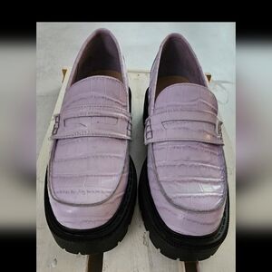 Aldo Grandwalk Purple Lilac Loafer Chunky Sole Platform Croc Womens Sz 8.5 UK 39